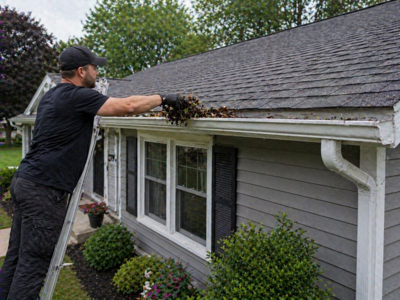 Gutter Leaf Clearing in Rochester, NY